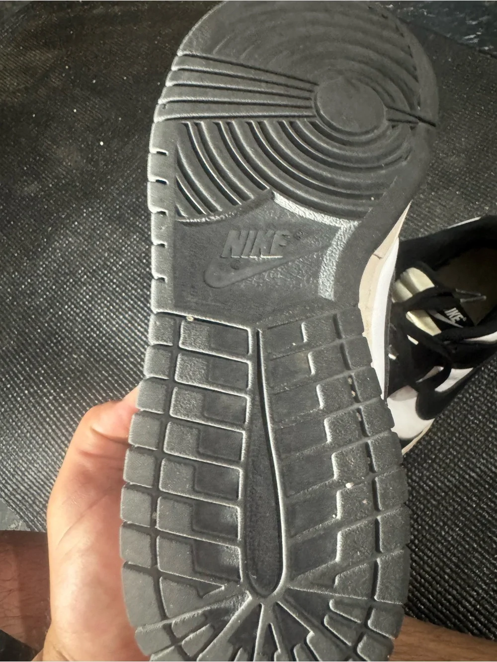 Nike Gray and White Sneaker Interior Label
